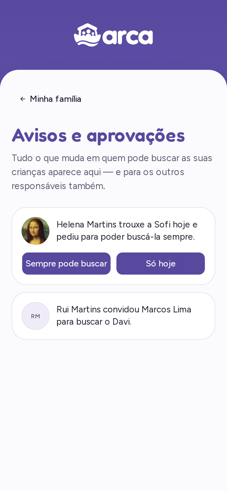 Aviso de selfie de convidado esperando aprovação
