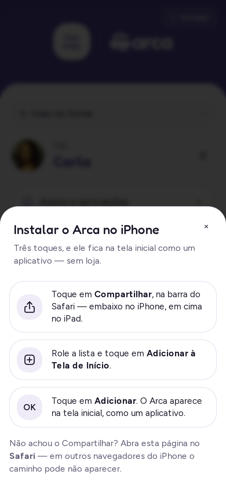 Passo a passo para instalar o Arca no iPhone