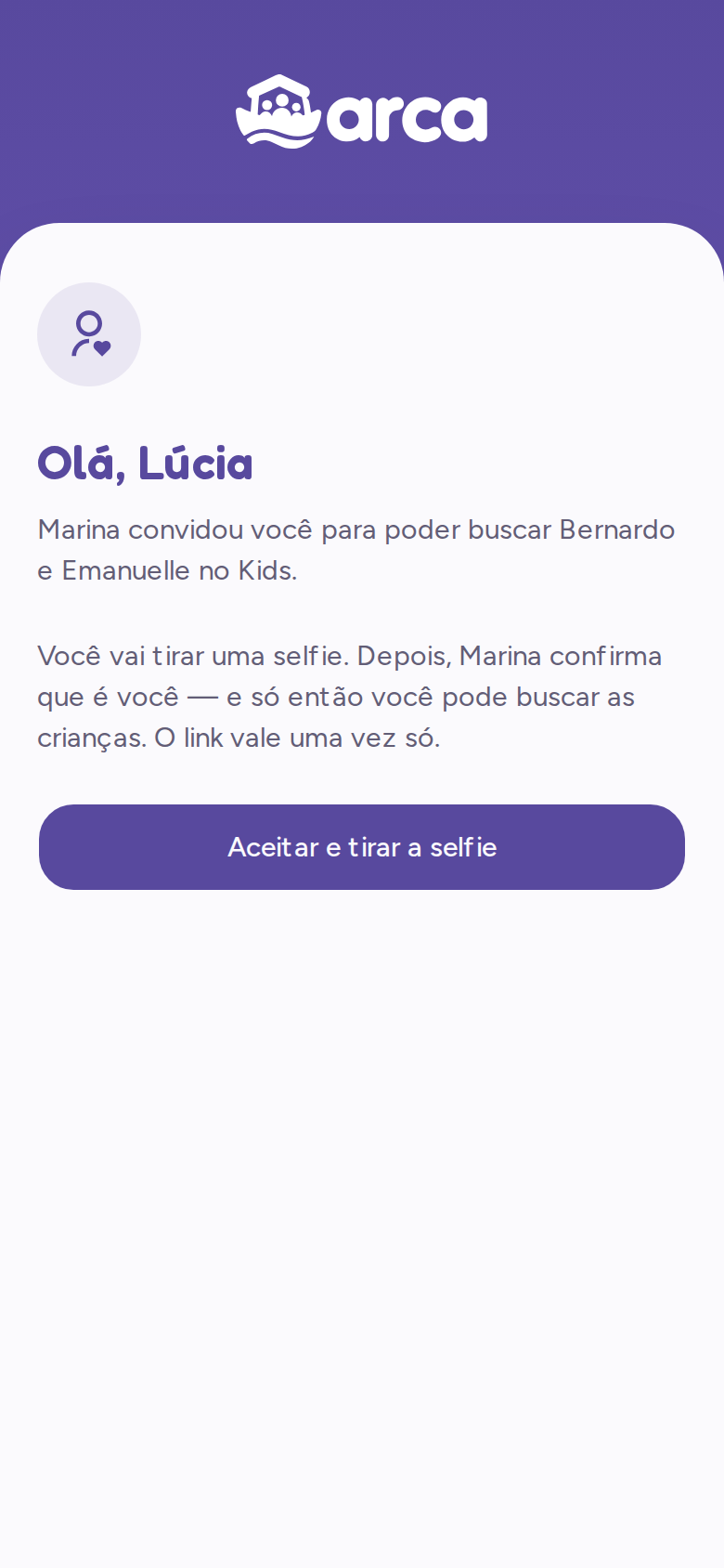 Convite mostrando quem convidou e para buscar quais crianças